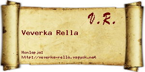 Veverka Rella névjegykártya